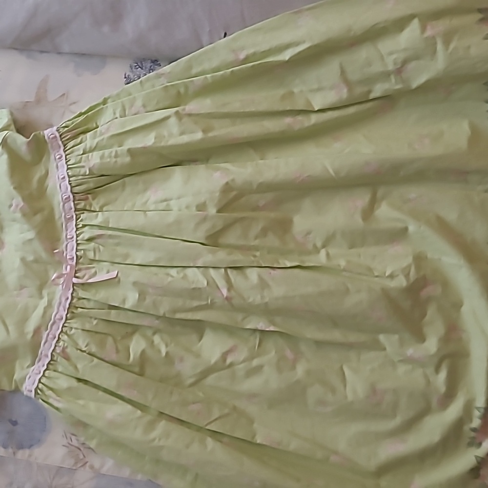 Girls Size  9 Gymboree Green Pink Floral Party Holiday Easter Church Dress.